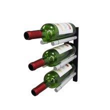 Minghou factory sale Wall mounted wine display 3 bottle deep wine bottle rack